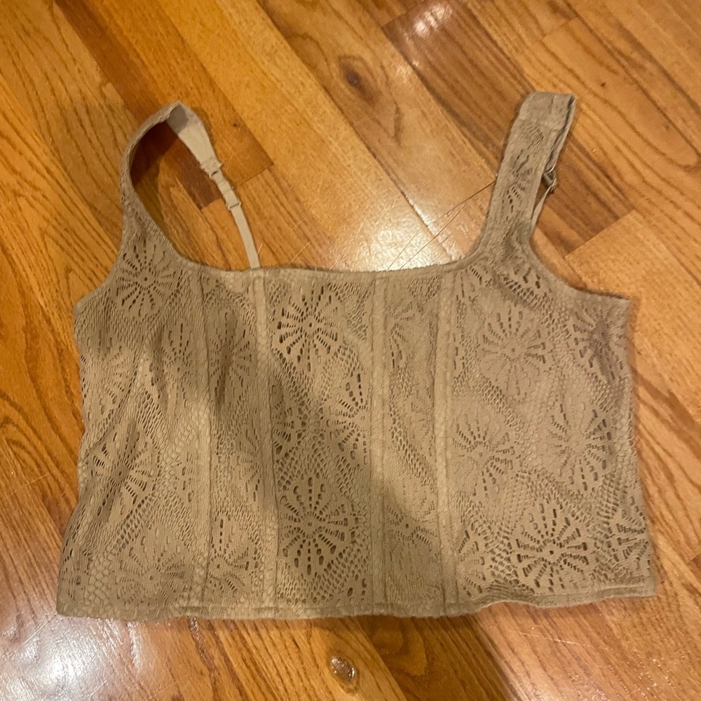 American Eagle Tan Lace Women's Top